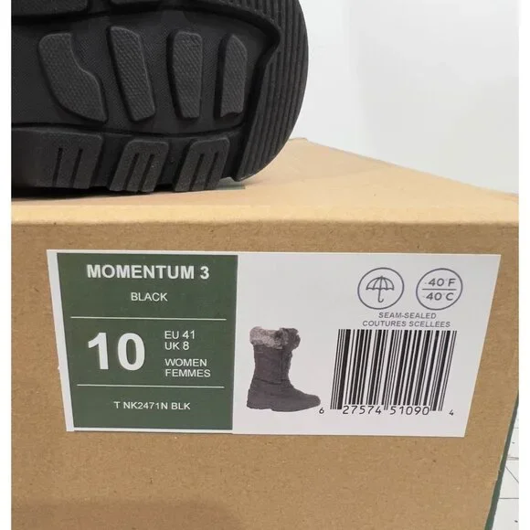 Kamik Women's Momentum 3 Waterproof Winter Boot Black Size 10 New~~~ - Picture 9 of 9